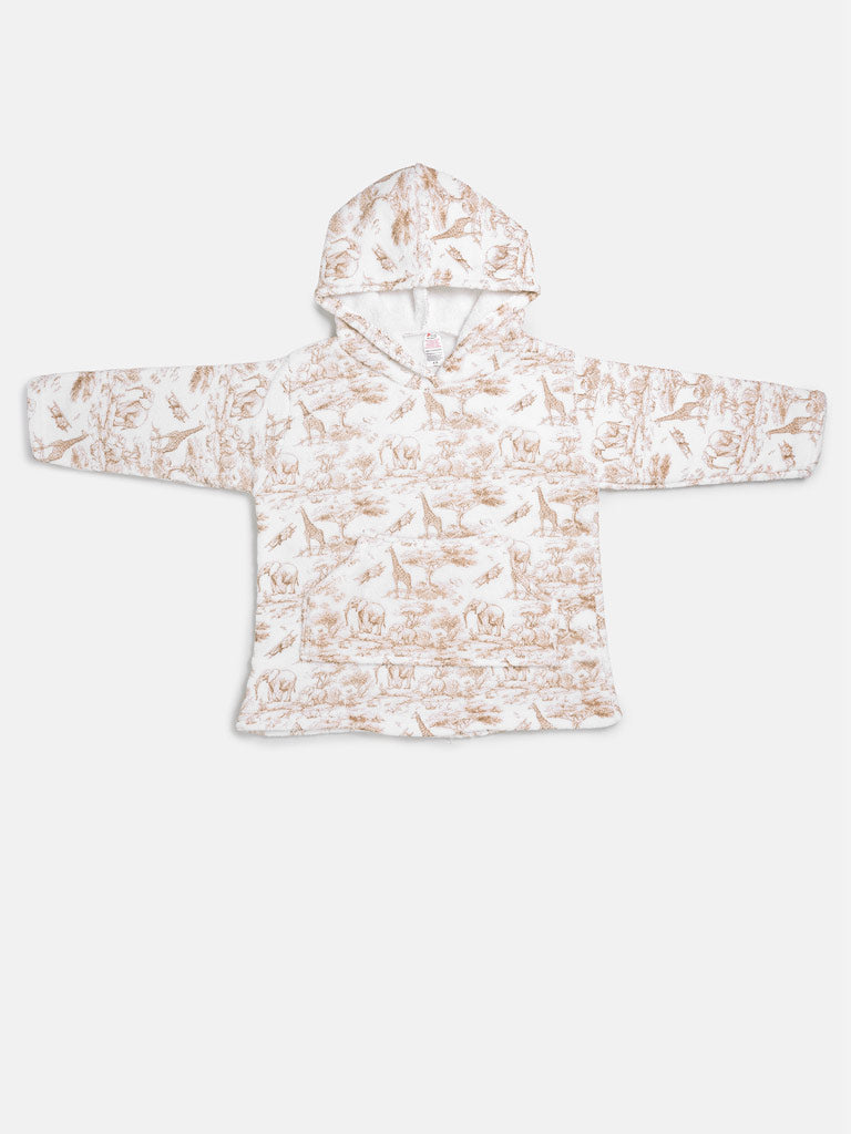 Children's Safari Collection Snuggle Hoodie - Beige