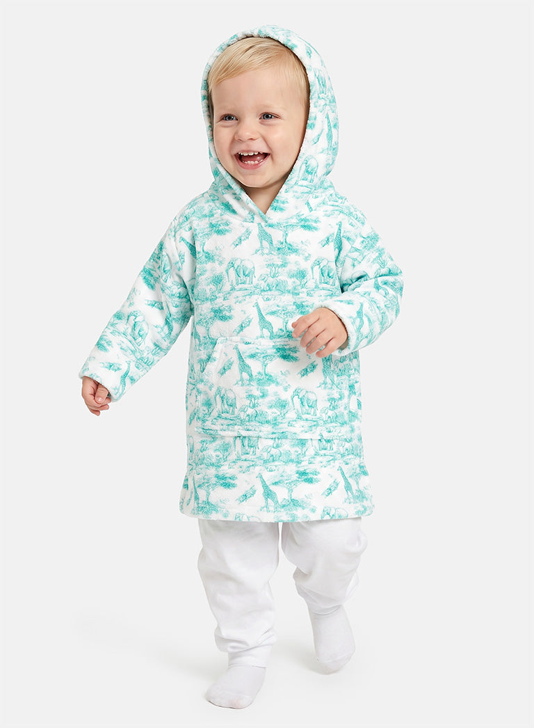 Children's Safari Collection Snuggle Hoodie - Mint Green