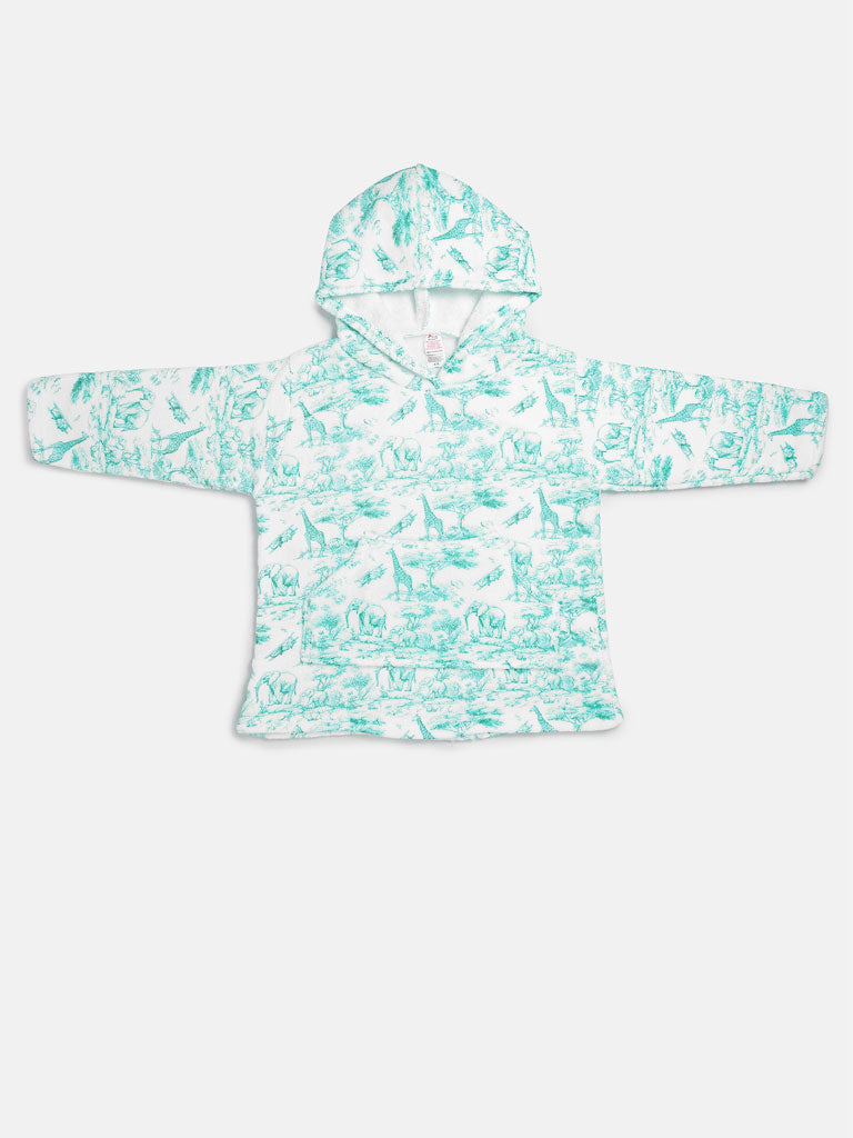 Children's Safari Collection Snuggle Hoodie - Mint Green