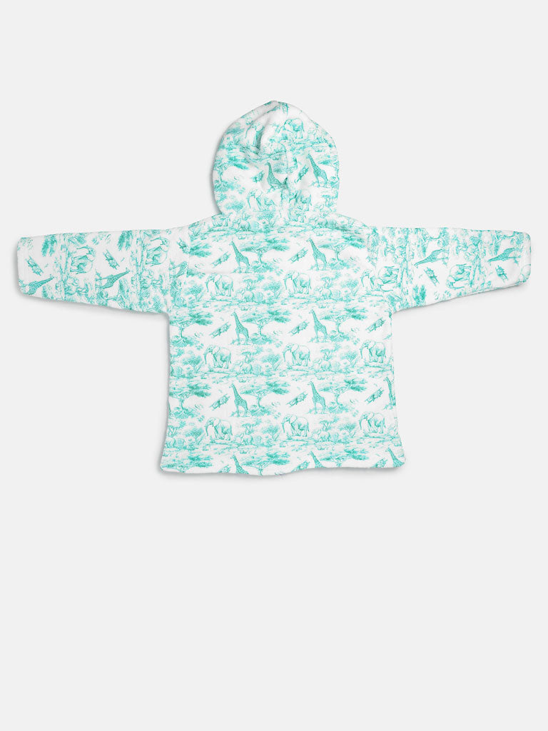 Children's Safari Collection Snuggle Hoodie - Mint Green