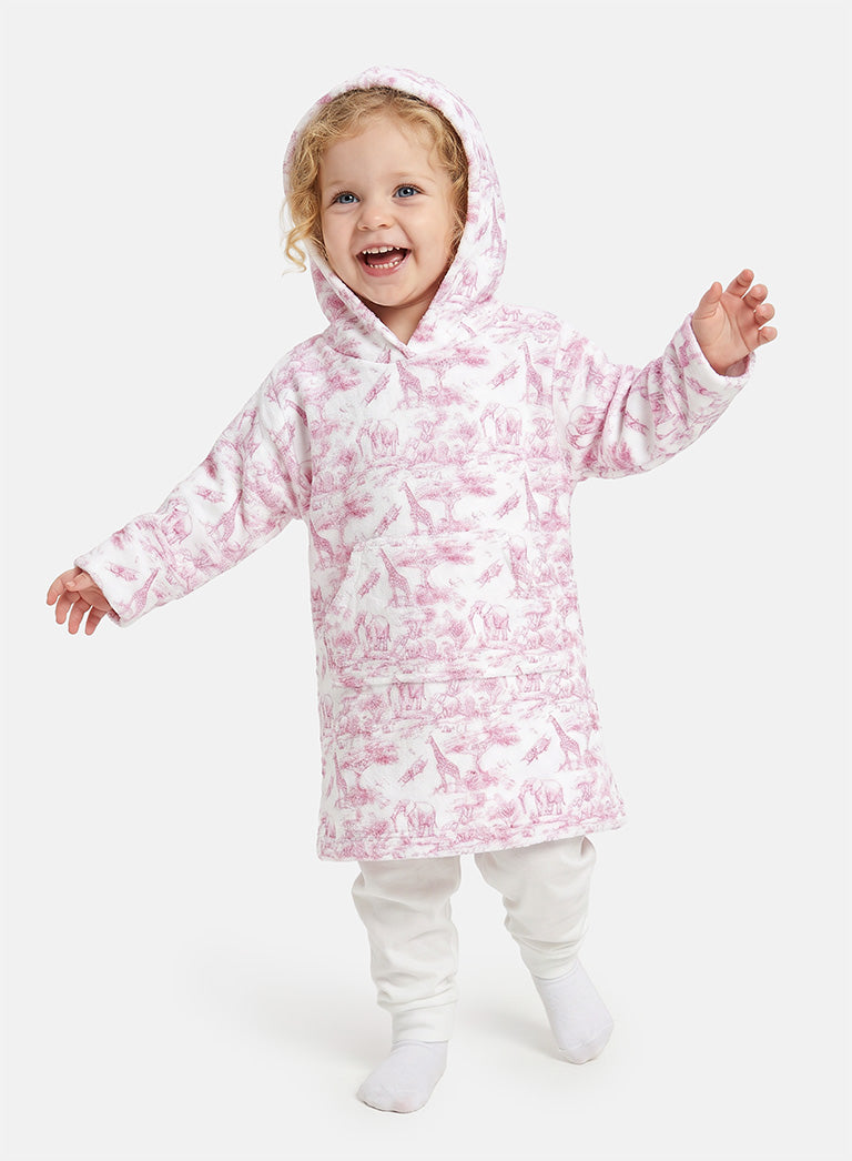 Children's Safari Collection Snuggle Hoodie - Baby Pink