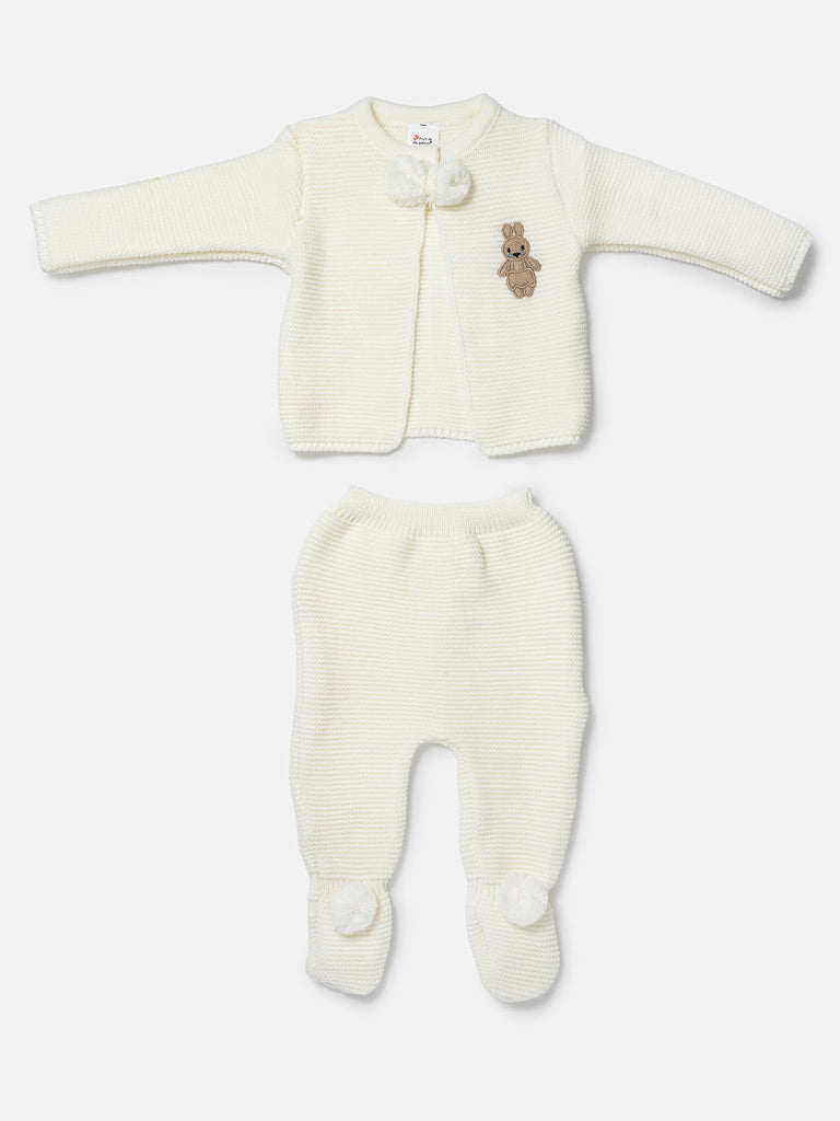 Baby Sevilla Collection 2-piece Spanish Knitted Set - Ivory