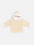 Baby Girl Carlota Collection Knitted Coat with Hood - Beige