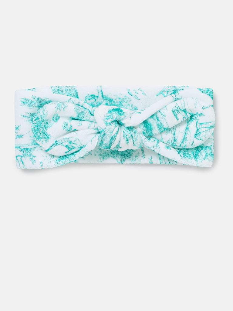Baby Girl Safari Collection Velour Headband - Mint Green