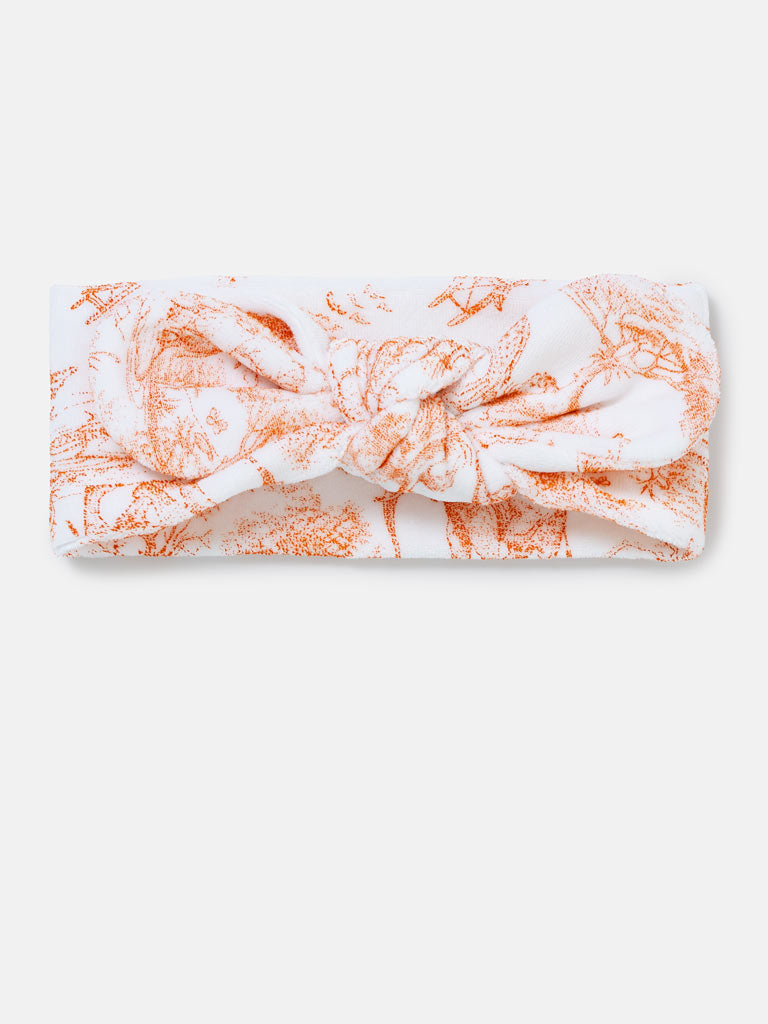 Baby Girl Safari Collection Velour Headband - Orange