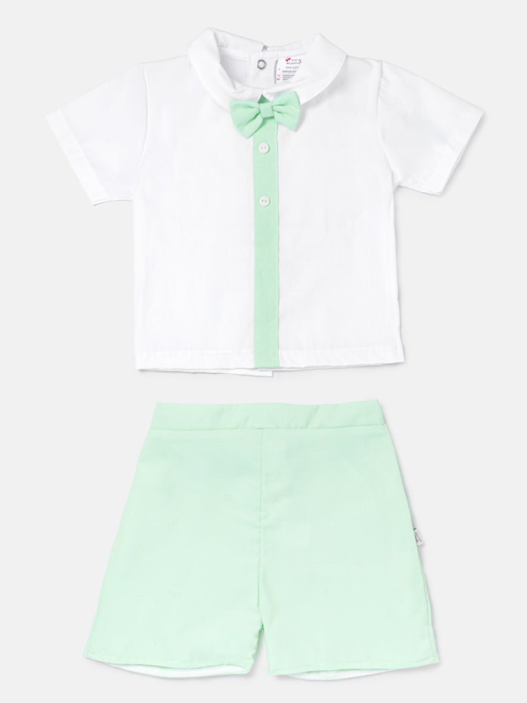 Baby Boy Daisy Collection Spanish Romper Set - Mint Green