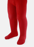 Baby Unisex Everyday Plain Tights - Red