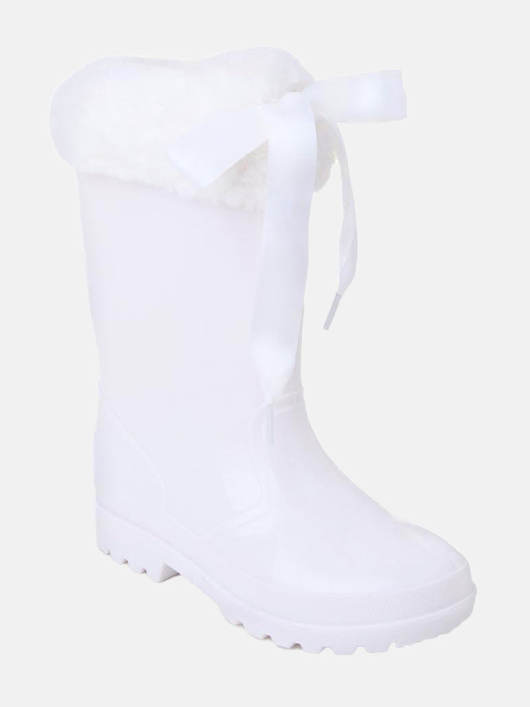 Baby Girl Wellington Boots - White