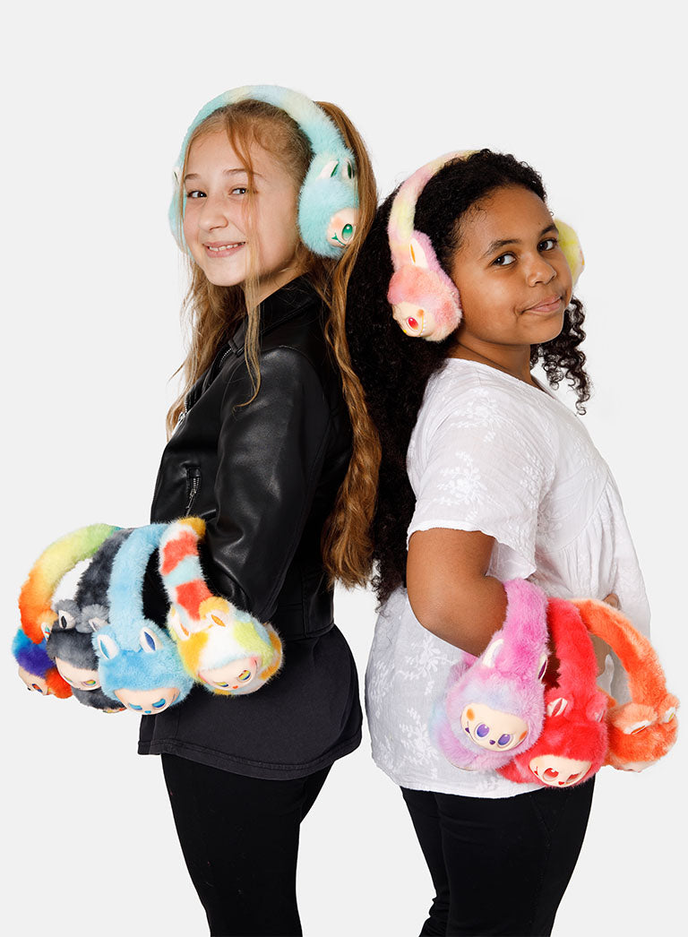 Labubu "Big Into Energy" Plush Earmuffs - Unofficial item - V6 RAINBOW