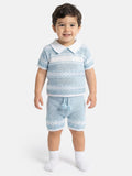 Baby Boy Pedro Collection 2-piece Spanish Knitted Set - Baby Blue