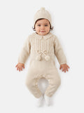 Baby Sami Collection Knitted All-in-one with Hat - Beige