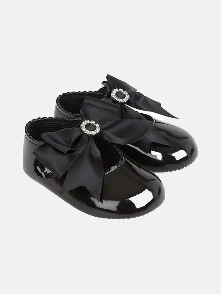 Baypods Girls Diamanté Soft Soled Shoe - Black