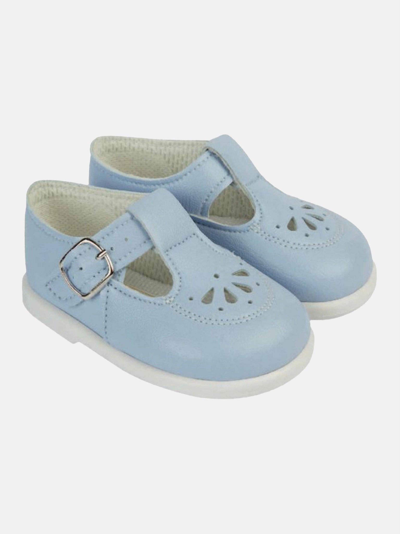 Baypods Hard Sole Unisex Buckle Strap Shoes Petal - Baby Blue MATT