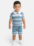 Baby Boy Pedro Collection 2-piece Spanish Knitted Set - Blue
