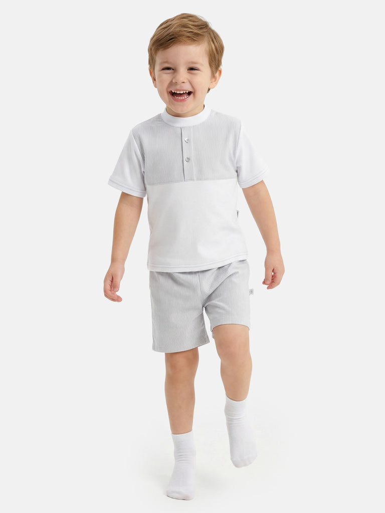 Baby Boy Tiago Collection 2-Piece Set Spanish Romper - Grey