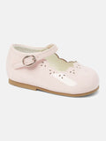 Baby Girl Catalina Glossy Mary-Jane Shoes Scalloped Trim - Pink