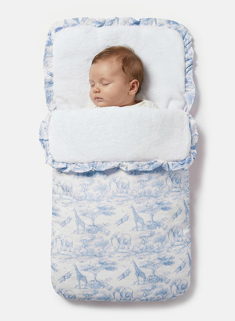 Baby Safari Collection Footmuff - Baby Blue