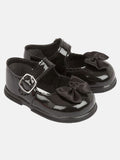 Baypods Girls Hard Soled Shoes with Bow - Black