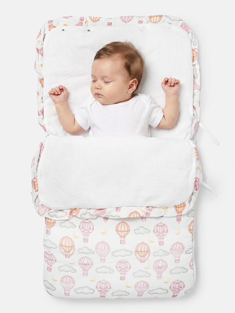 Baby Hot Air Balloon Collection Footmuff - Baby Pink