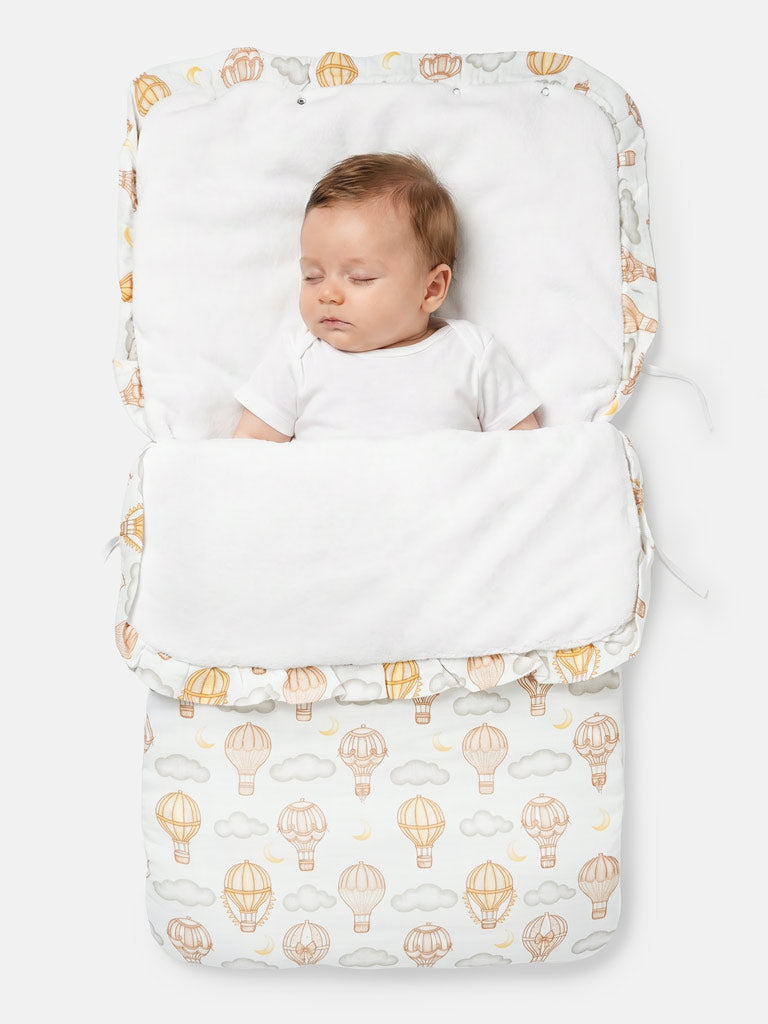 Baby Hot Air Balloon Collection Footmuff - Beige
