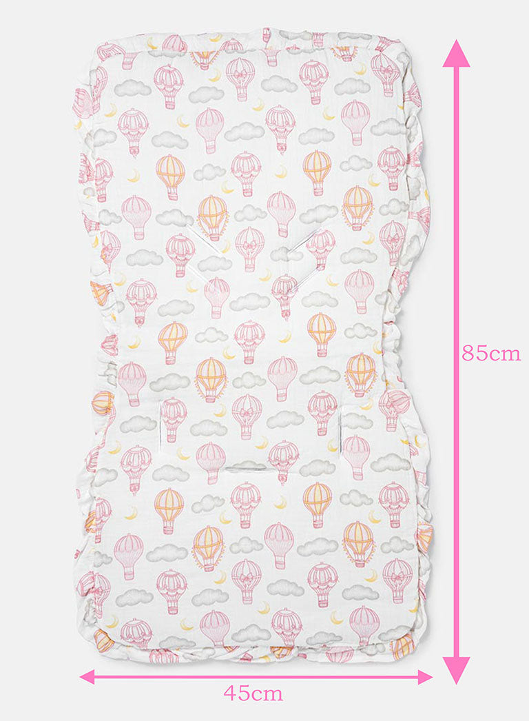 Baby Hot Air Balloon Collection Car Seat Liner - Baby Pink