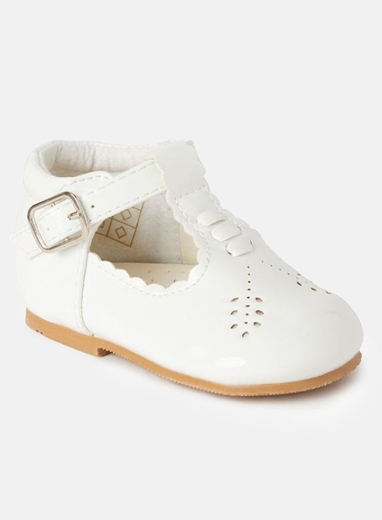 Baby Girl Jovi Collection Buckle Strap Shoes - White