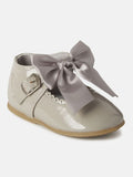 Baby Girl Satin Bow Shoes KYLIE Collection - Grey