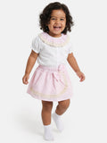 Baby Girl Thalia Collection 2-piece Spanish Romper Set - Baby Pink
