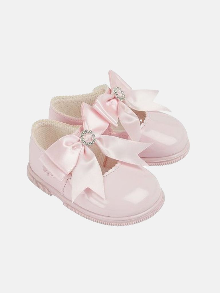 Baypods Girls Diamanté Hard Soled Shoe - Pink