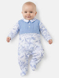 Baby Grow Safari Collection with Buttons - Baby Blue