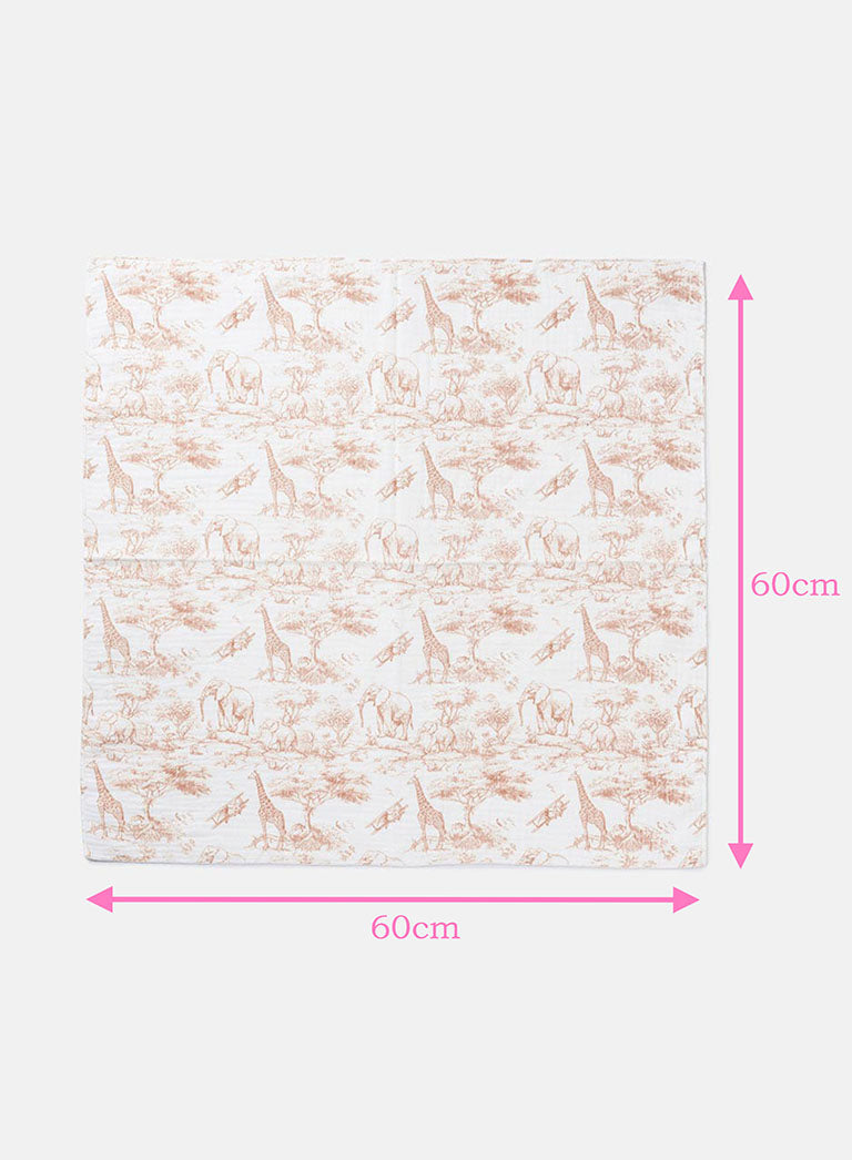 Baby Safari Collection Muslin Square - Beige