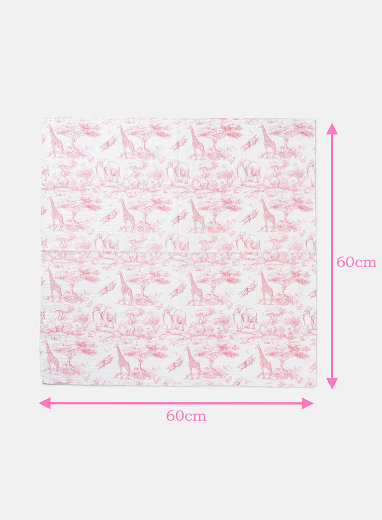 Baby Safari Collection Muslin Square - Baby Pink