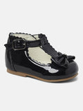 Baby Girl Sally Collection Buckle Strap Shoes - Black