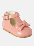 Baby Girl Sally Collection Buckle Strap Shoes - Peach