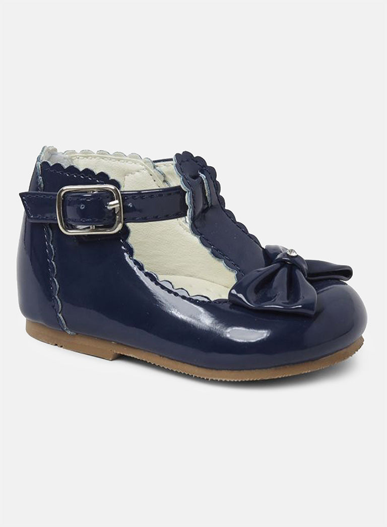 Baby Girl Sally Collection Buckle Strap Shoes - Navy