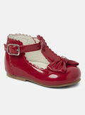 Baby Girl Sally Collection Buckle Strap Shoes - Red
