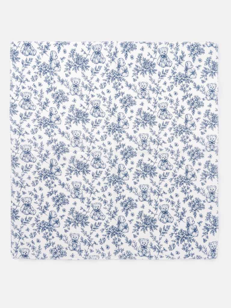 Baby Muslin Square - Teddy Collection - Navy Blue