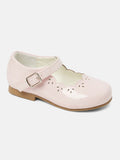 Baby Girl Trudy Glossy Mary-Jane Shoes Scalloped Trim - Pink