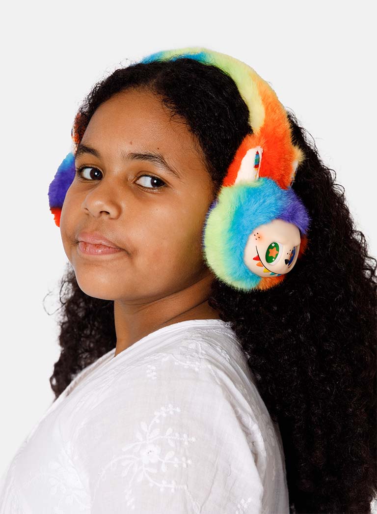 Labubu "Big Into Energy" Plush Earmuffs - Unofficial item - V6 RAINBOW