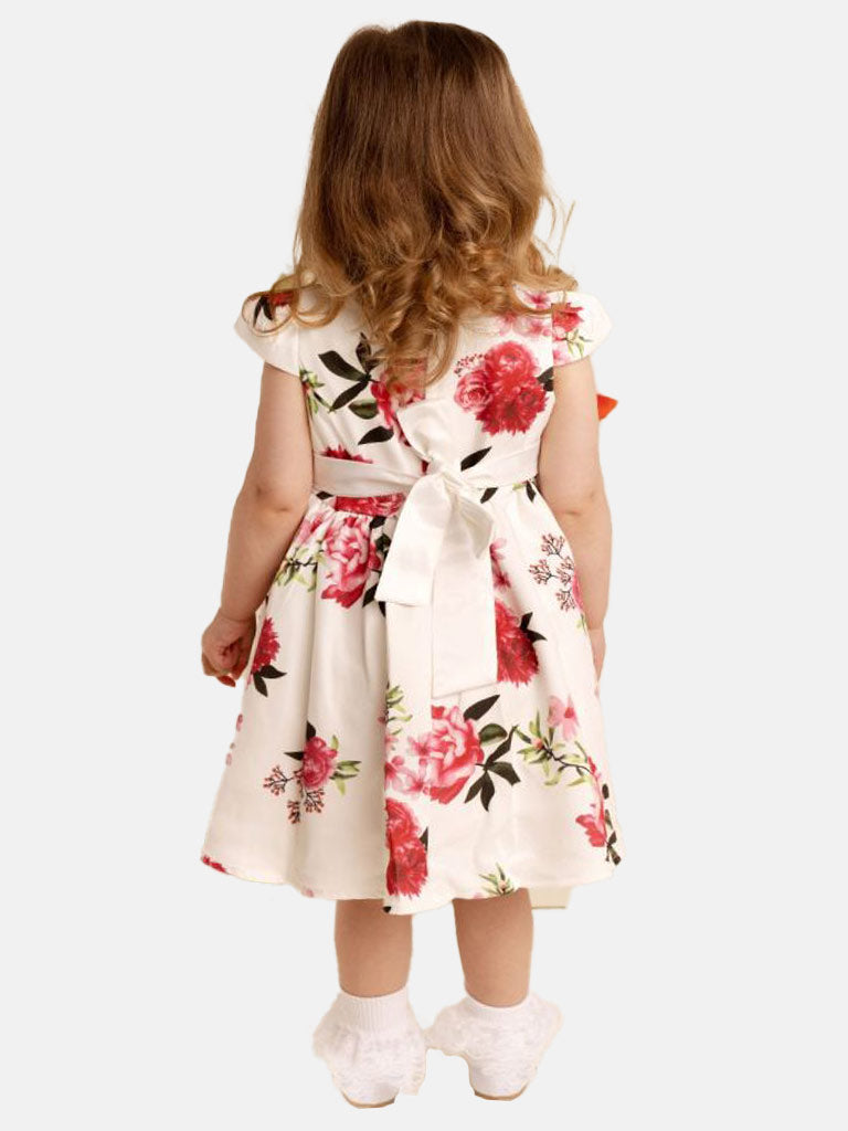 Baby Girl Rose Collection Floral Print Dress Melia - Fuchsia Pink