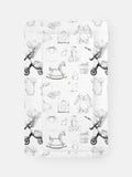 Baby Unisex Vintage Baby Changing Mat - Grey