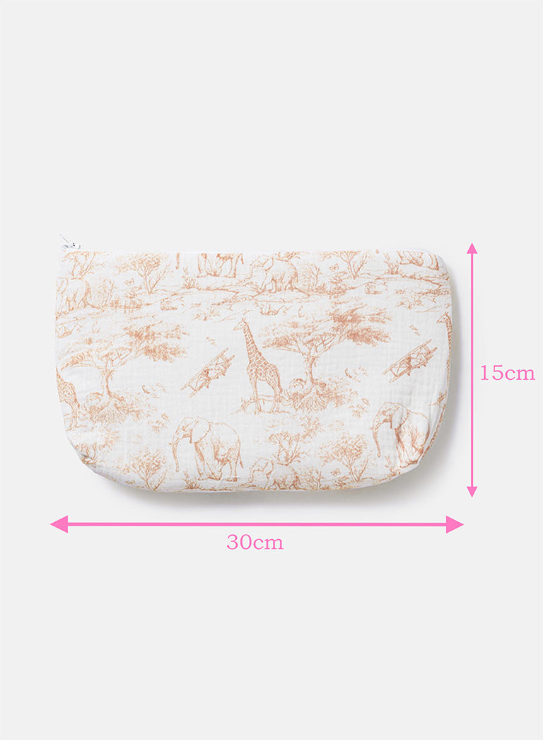 Safari Collection Wash Bag - Beige