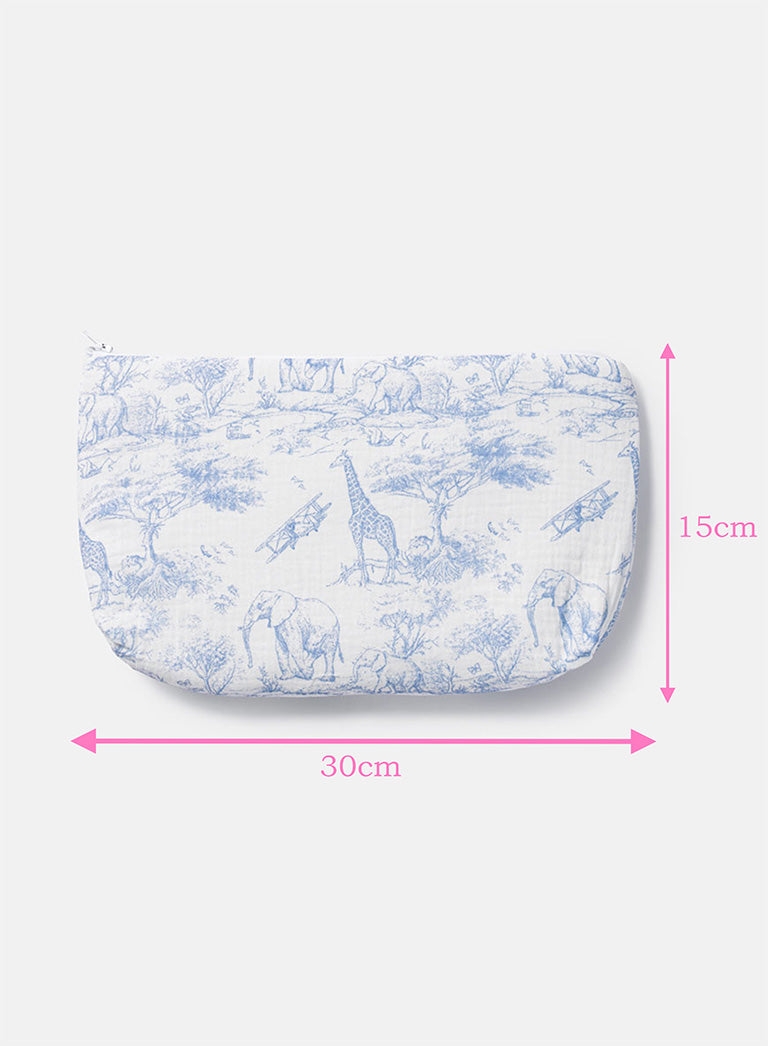Safari Collection Wash Bag - Baby Blue