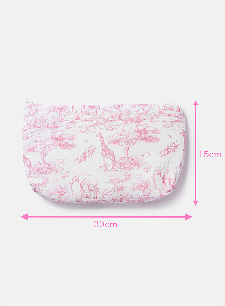 Safari Collection Wash Bag - Baby Pink