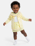 Baby Girl Theresa Collection 3-piece Spanish Romper Set - Lemon Yellow