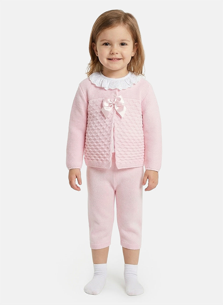 Girl Zaira Collection 3-Piece Knitted Set Baby & Toddler - Baby Pink