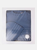 Baby Unisex 3-piece Dotted Line Knitted Gift Box Set - Blue