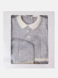 Baby Unisex 3-piece Line textured Knitted Gift Box Set - Grey