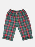 Baby Boy Christmas Tartan Trousers - Red & Green