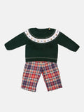 Baby Boy Rudolph Collection Knitted 2-piece Set - Green & Blue